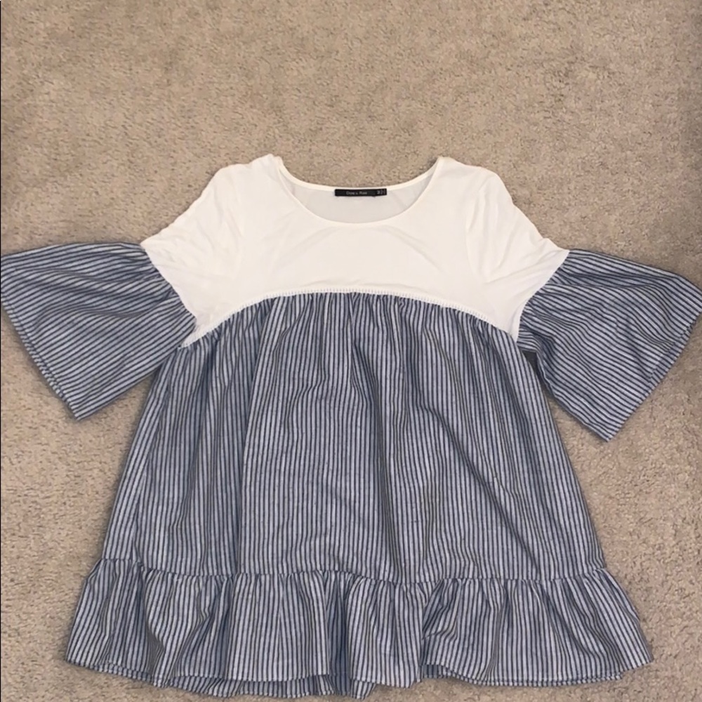 Striped Baby Doll Top